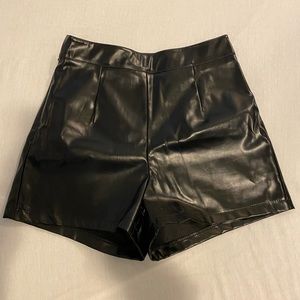 Faux Leather Shorts